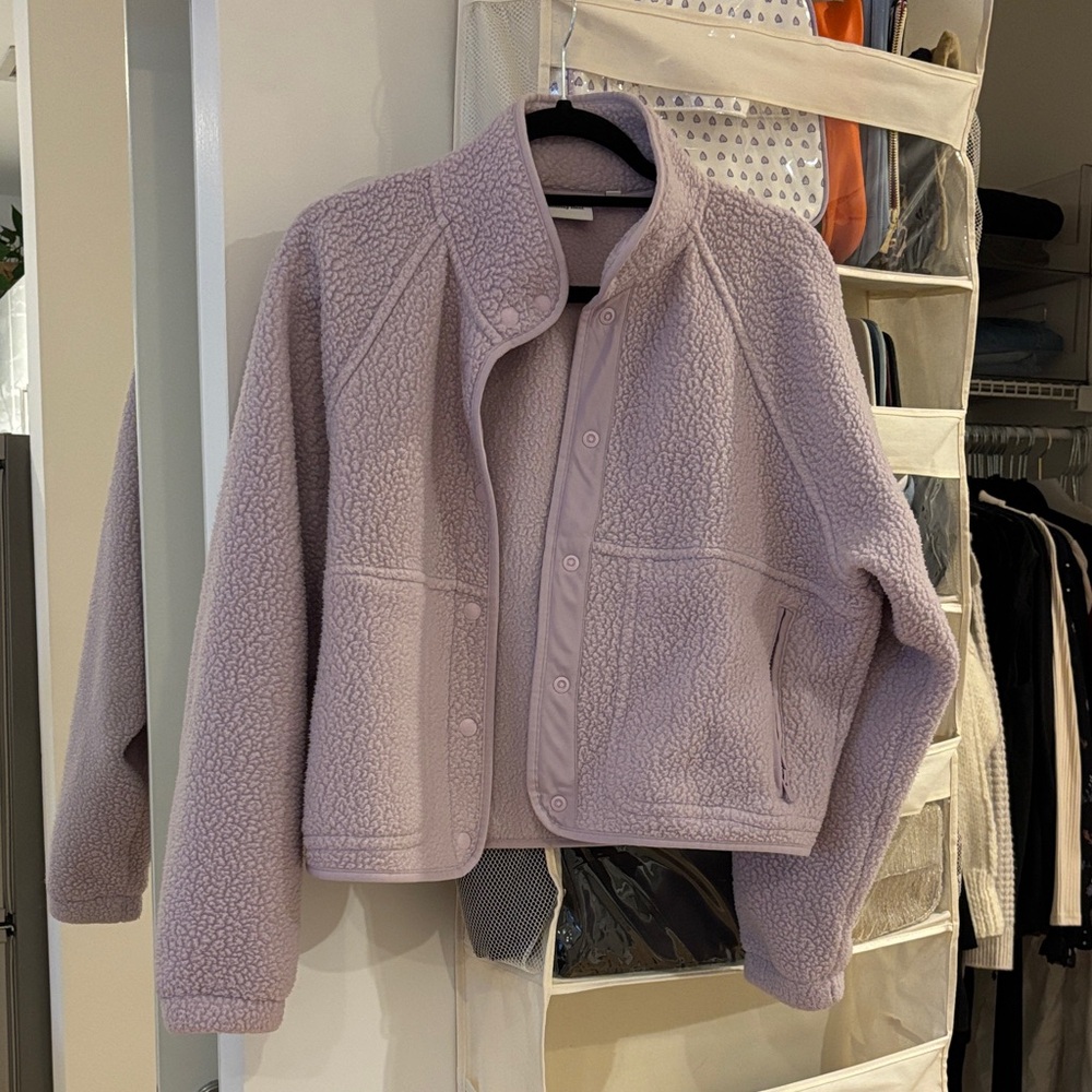 Aritzia Lavender Teddy Sherpa Jacket
